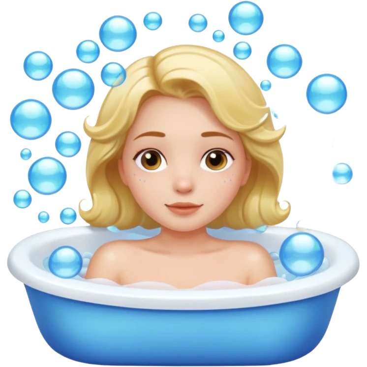 bathtub with a girl relaxing in it emoji