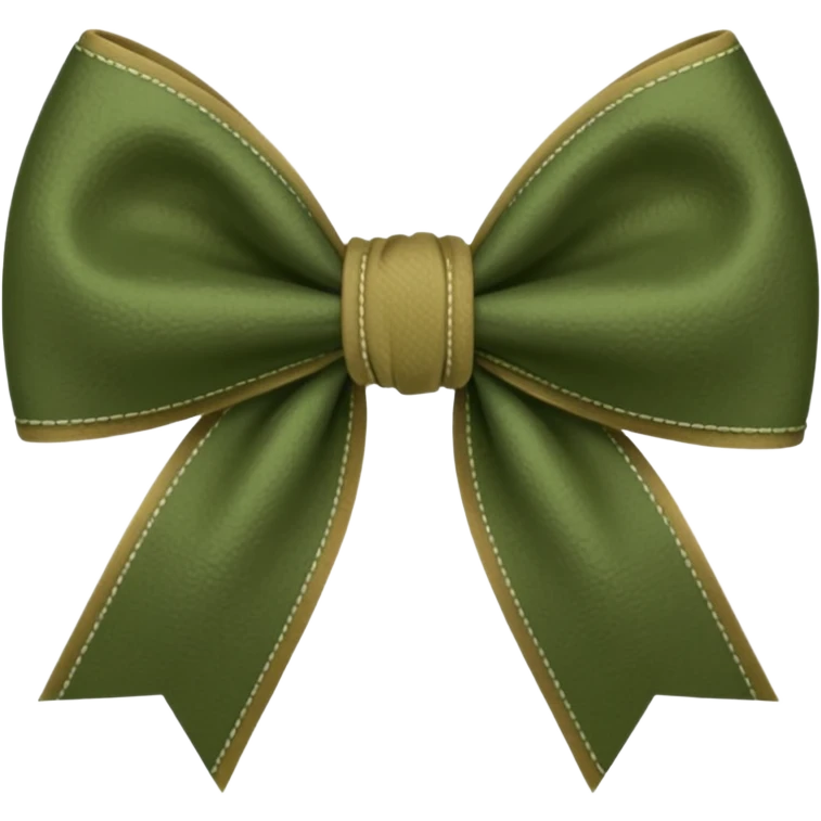 Khaki green bow  emoji