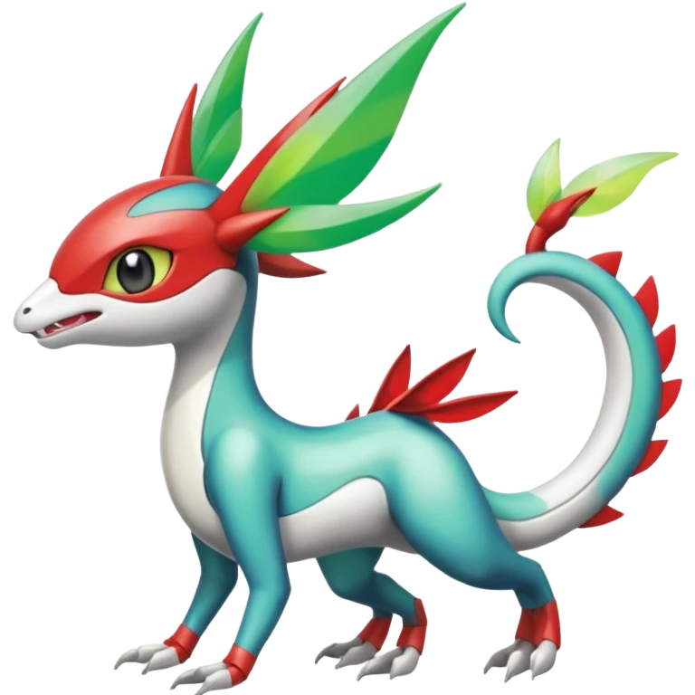 Shiny Colorful Meloetta-Flygon-Latias-Koraidon-Peppercat-Wargreymon-Protogen-Fakémon-fusion-hybrid-creature emoji