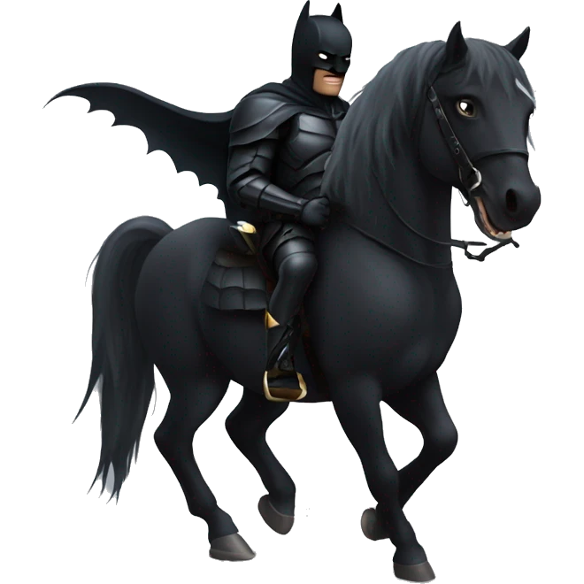 dark knight with scary horse emoji