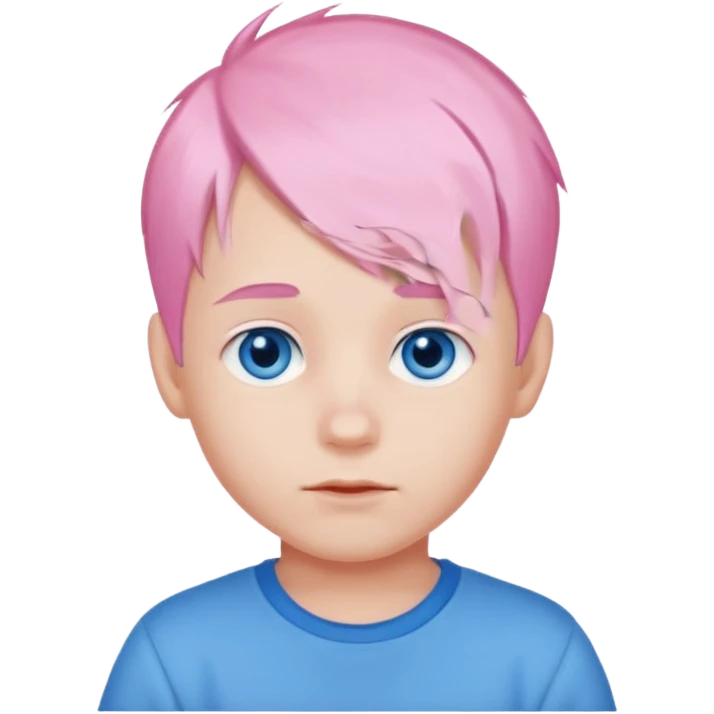 boy with baby pink hair ￼ emoji