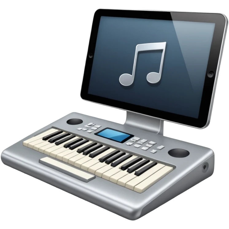 a computer play music emoji