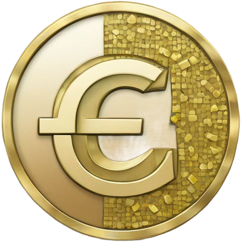A Euro coin being made up of zeros and ones emoji