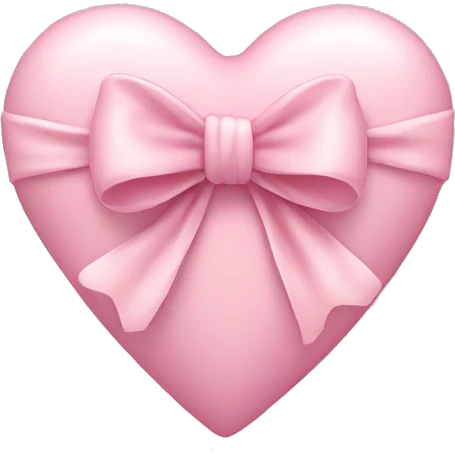a light pink heart with bow wrapped around it emoji
