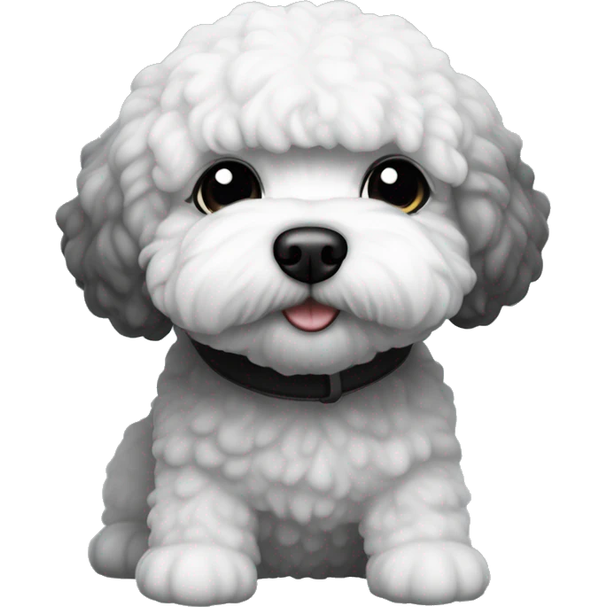 bichon frisé cyclope black/grey emoji