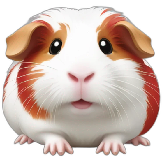 Guinea pig White and Red emoji