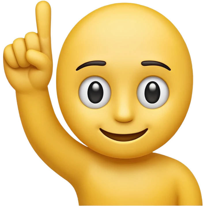 A simple yellow emoji face with one hand raised, holding up the thumb, index, and middle finger (like the number three). Clean cartoon emoji style. emoji
