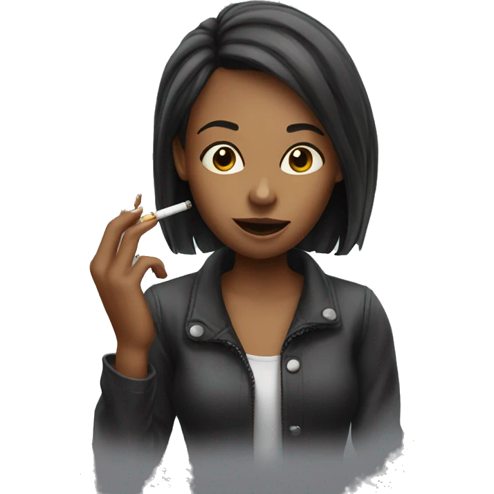 gay girl smoking cigarettes  emoji