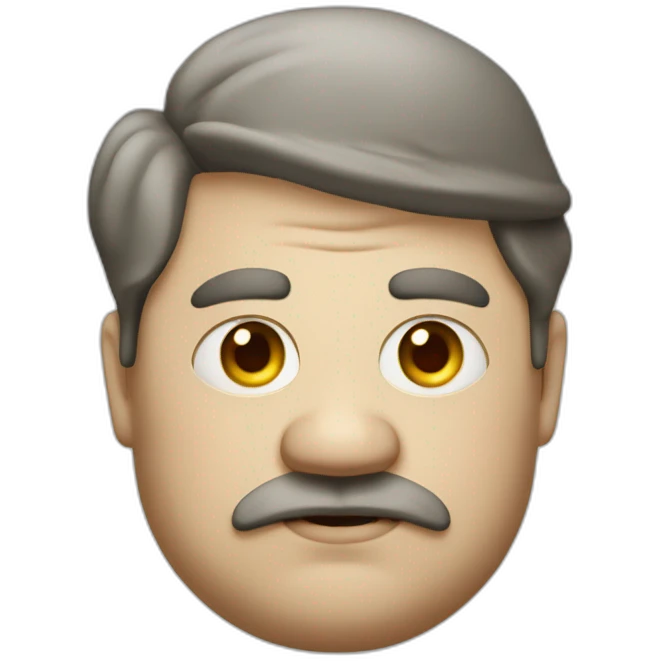 ugly fat man looking like a peaky blinder character dressed elegant emoji