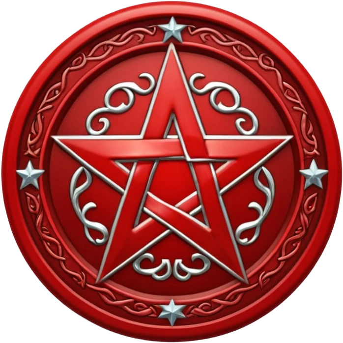 Red pentacle seal emoji