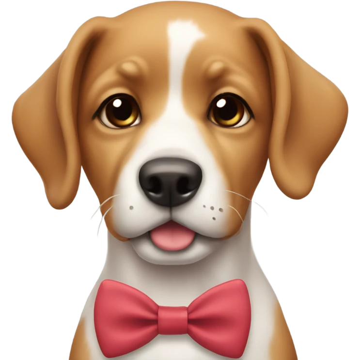 A cute dog wearing a bow tie  emoji