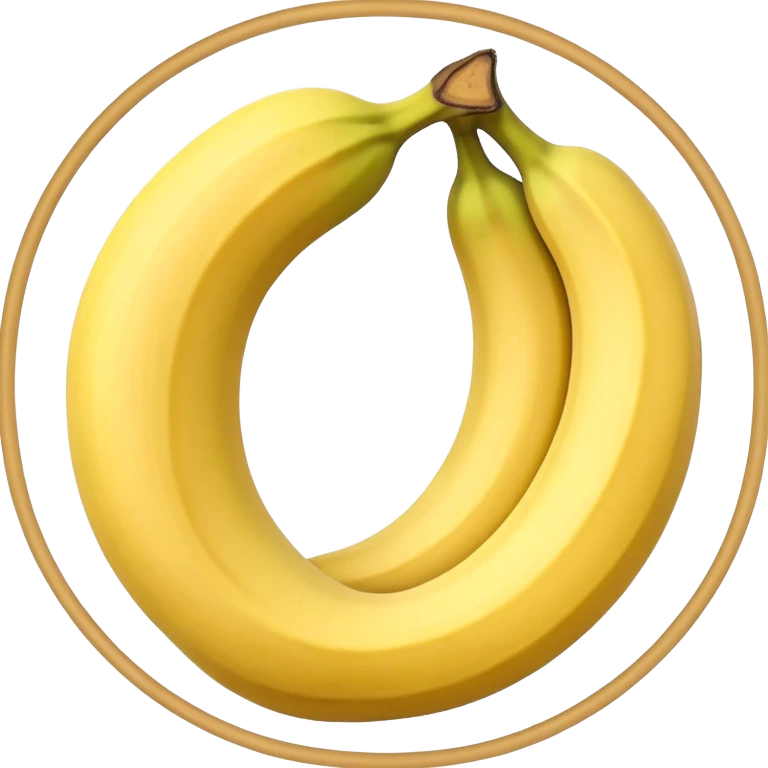 Two beige circles squished together , with beige banana  emoji