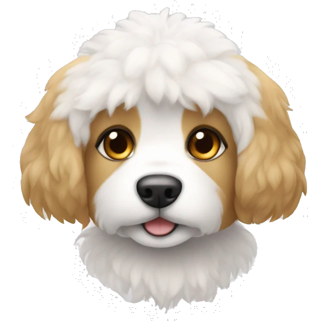 Perro blanco peludo sonsie emoji