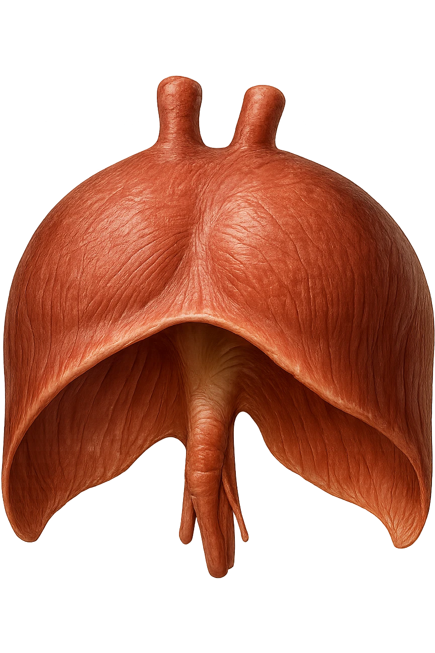diaframma umano anatomico, iperrealistico 4k, isolato su sfondo bianco emoji