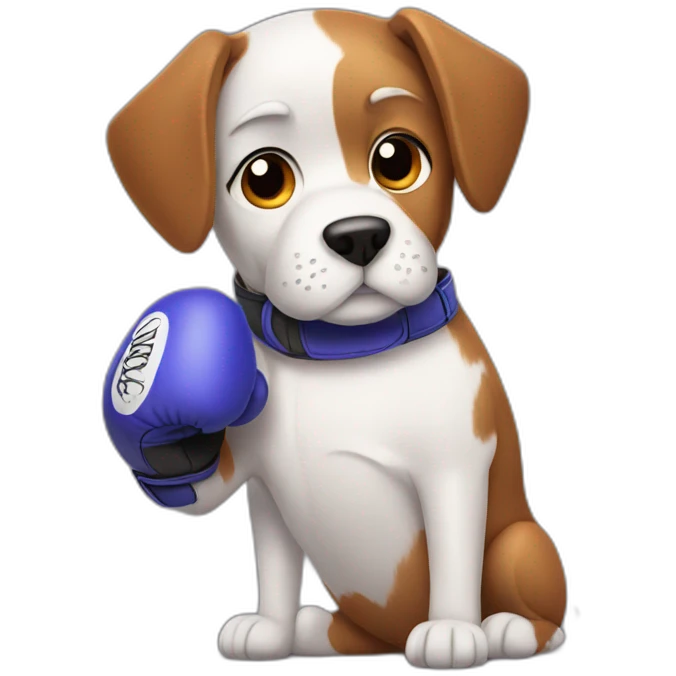 dog with boxing gloves emoji
