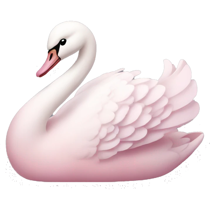pastel pink swan emoji