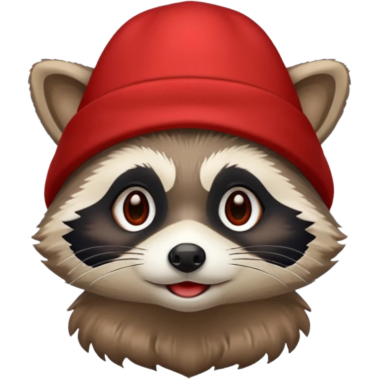 raccoon wearing a red hat emoji