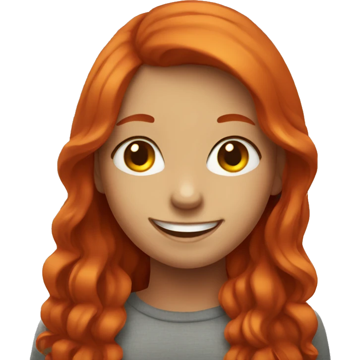 red head girl smiling emoji