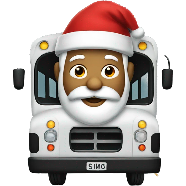 Santa in a bus  emoji