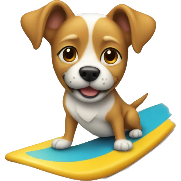 Dog on a surfboard  emoji