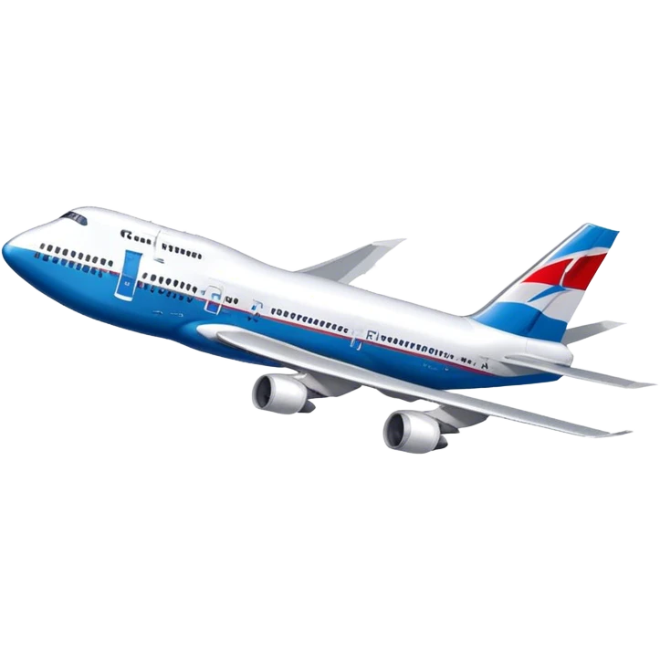 Boeing 747 - Boeing (Model Year: 2020) (Iconic colour: White with red and blue) emoji