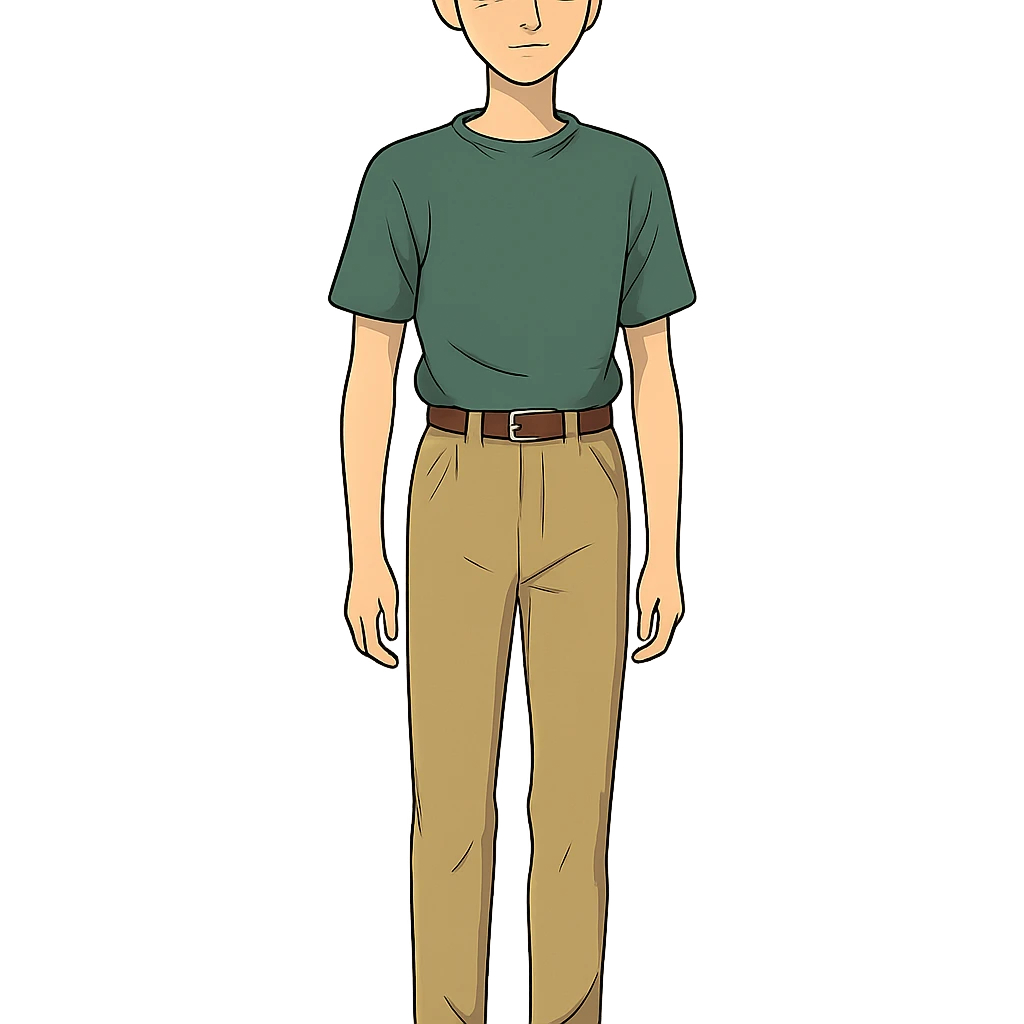 slim ectomorph male body type, standing emoji