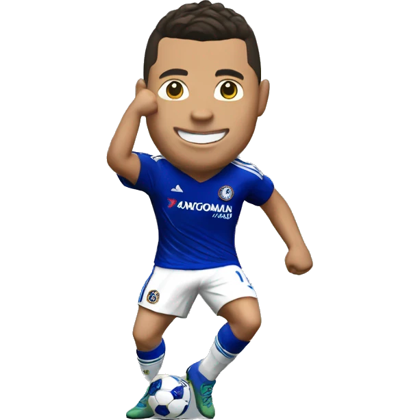 ronaldo dancing with a chelsea shirt emoji