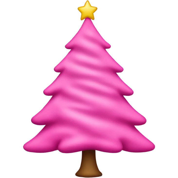 Pink Christmas tree emoji