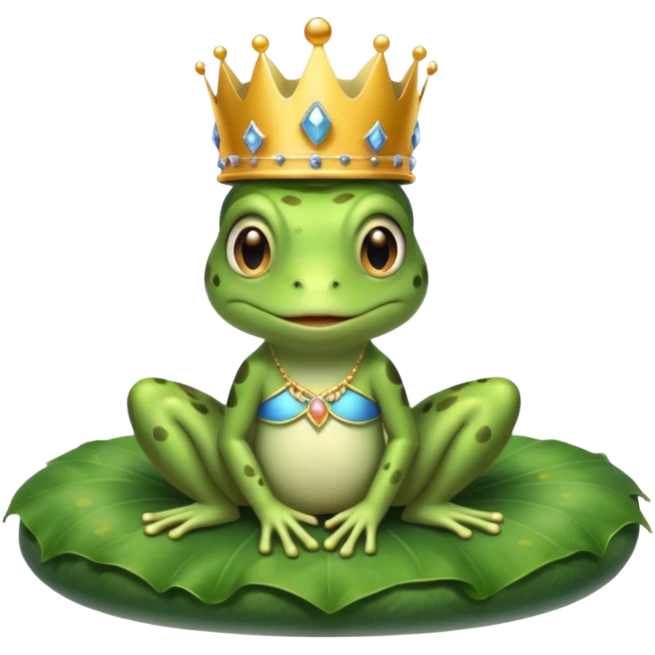frog princess sitting on bed emoji