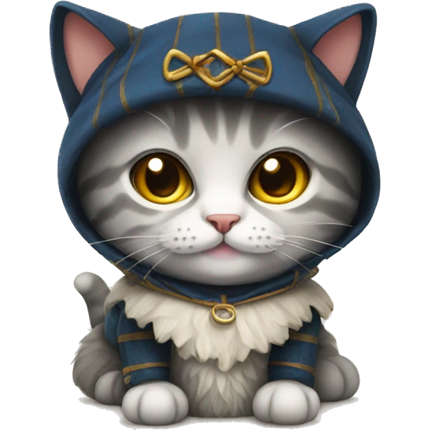 Scottish cat wearing a costume emoji