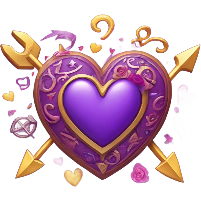 Happy Saint valentine day purple  emoji