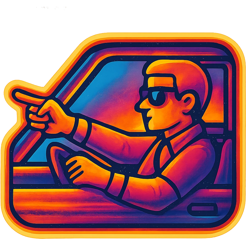 person driving a car emoji