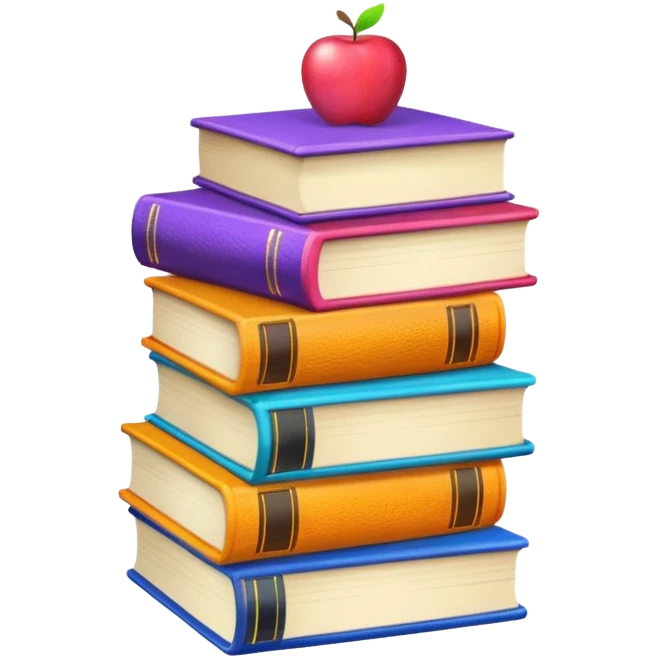 libros aesthetic de colores emoji