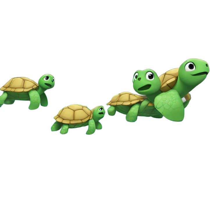 waterfall with turtles emoji