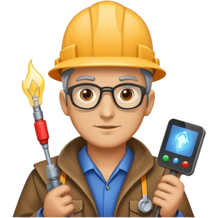 An electrician-technologist wizard emoji