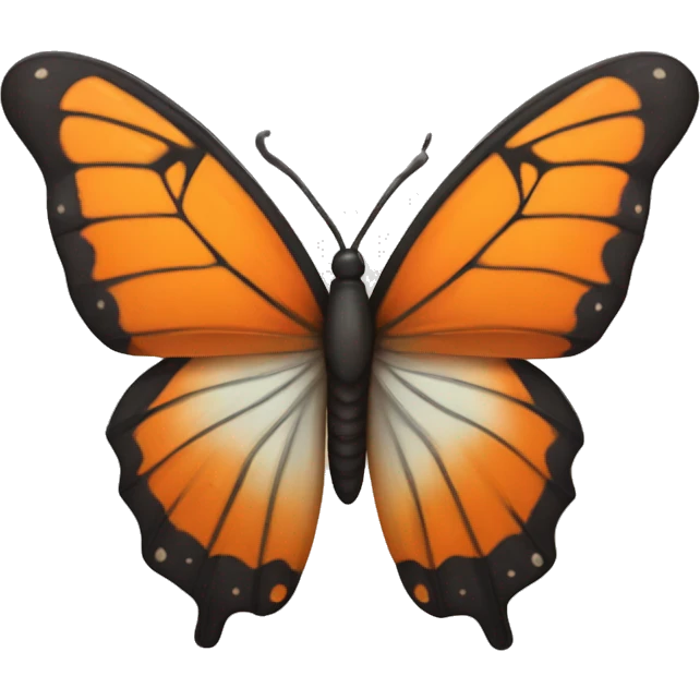 Una mariposa monarca de color naranja  emoji