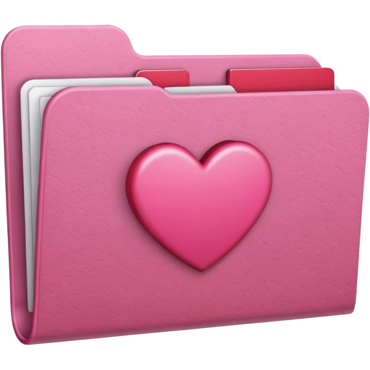 file folder pink with heart emoji