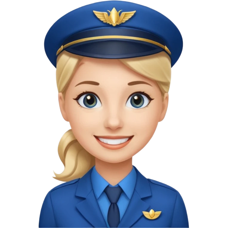 A friendly female flight attendant emoji