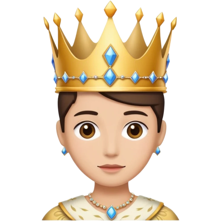person in elegant attire attending a royal ball, with a crown and ballroom background emoji