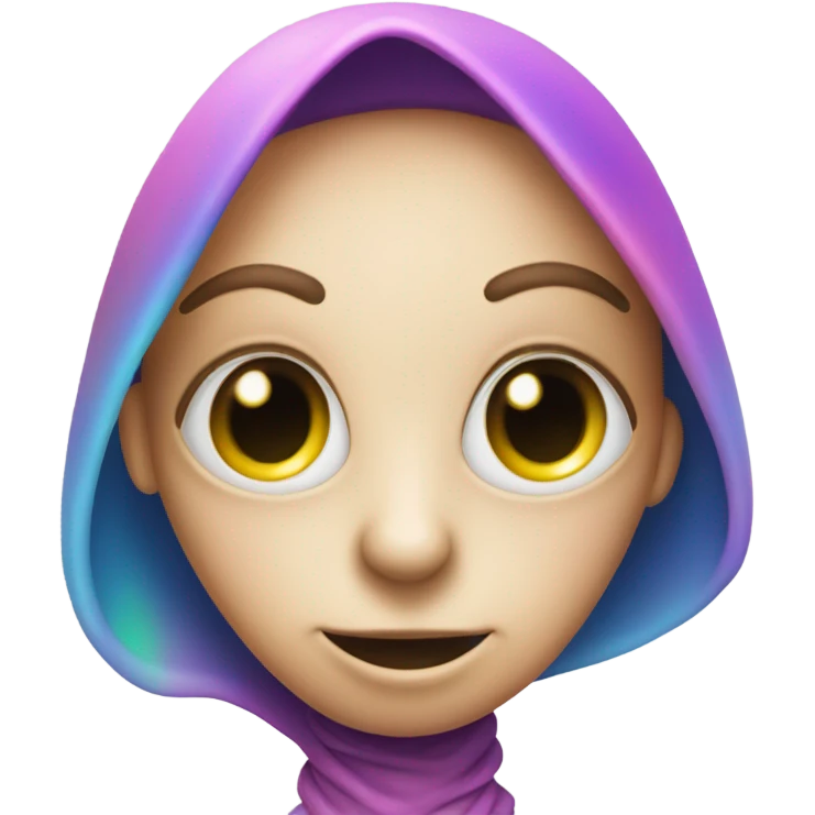 Rainbow alien emoji