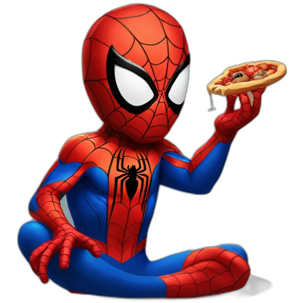 Spiderman eating spider emoji