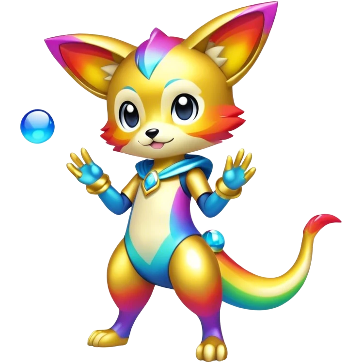 Shiny Chibi Anthro Sona Fakemon-Spectrobe Full Body emoji