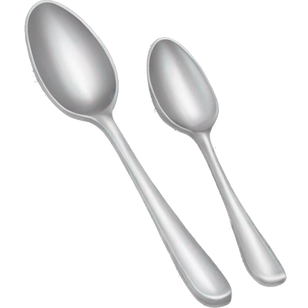 Bended silver spoon emoji