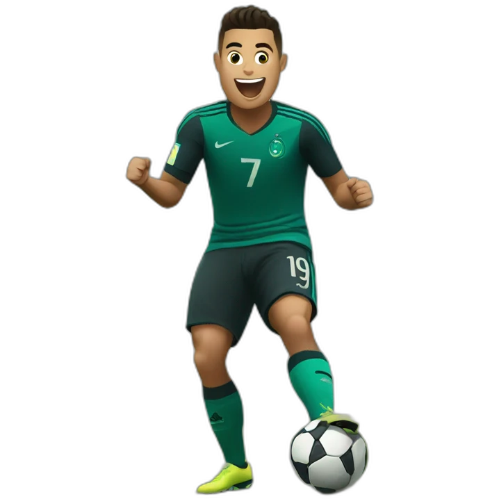 Ronaldo doing celebration emoji