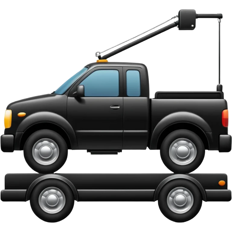 towing street icon, shilloute emoji