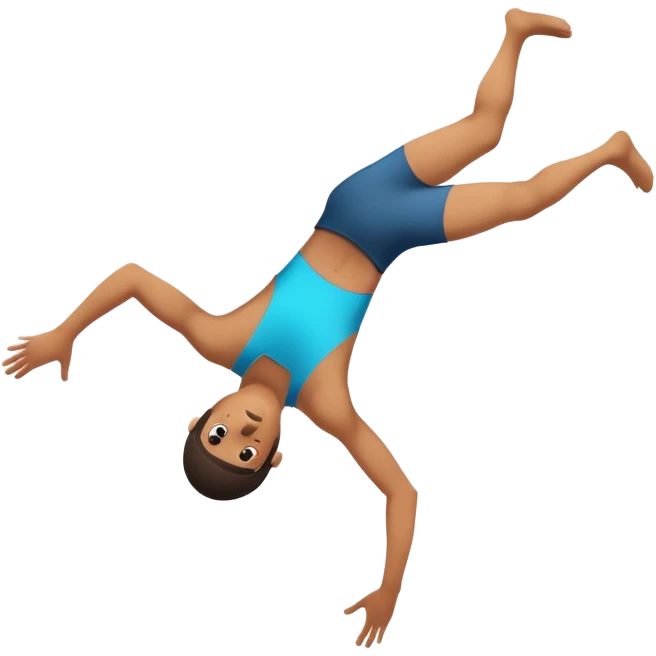 Need doing a back flip emoji