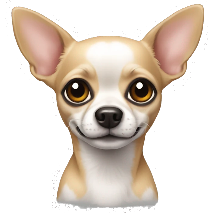 Chihuahua poil long et museau noir  emoji