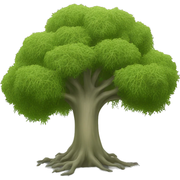 Tree with Spanish moss emoji