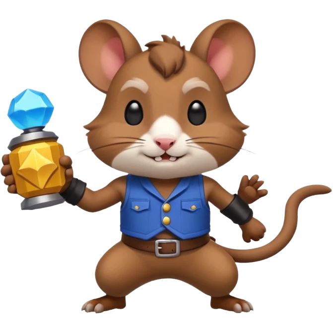 Degu playing brawlstars emoji