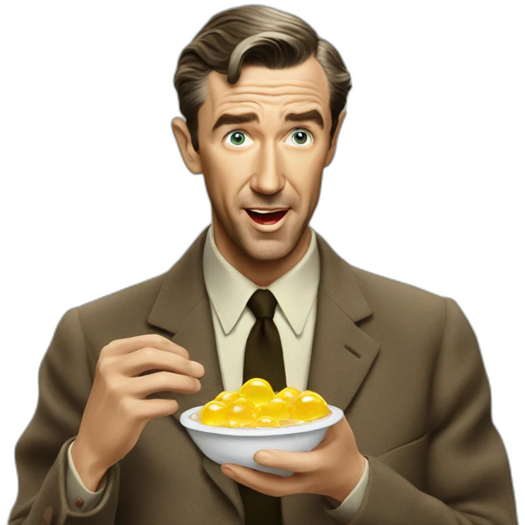 Jimmy Stewart Eating Jelly emoji